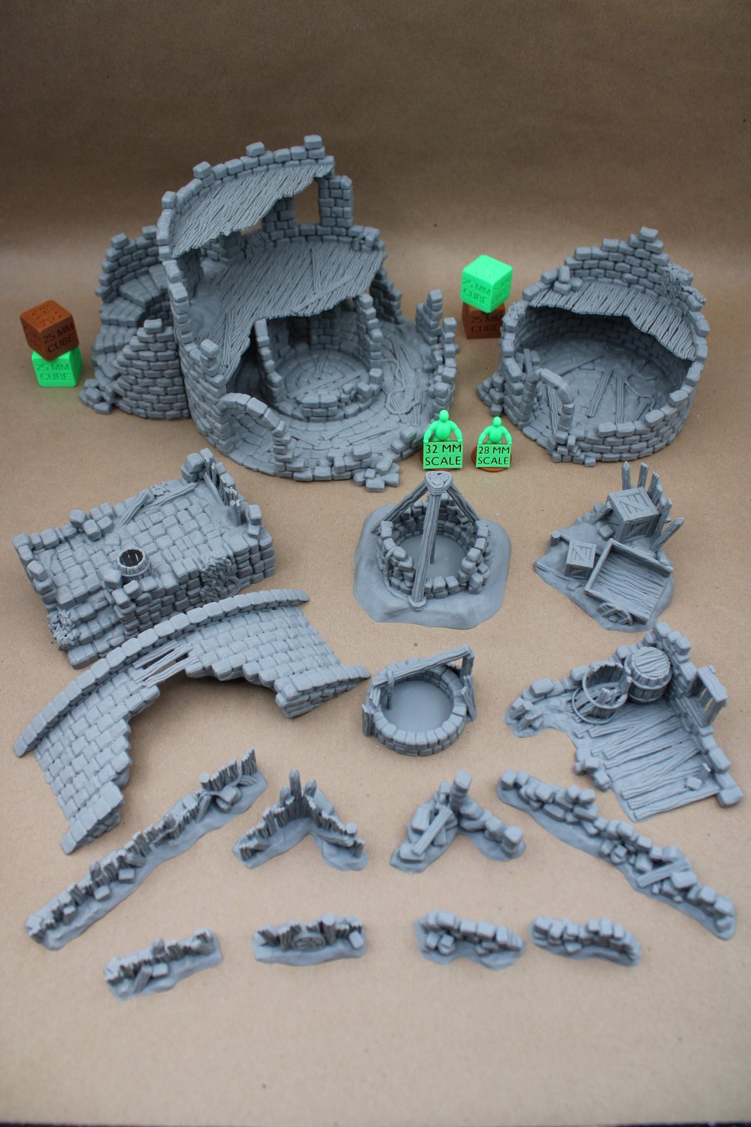 Tabletop Terrain 17 Plus Piece Ruin Scatter Table Set 28mm skirmish rpg wargame