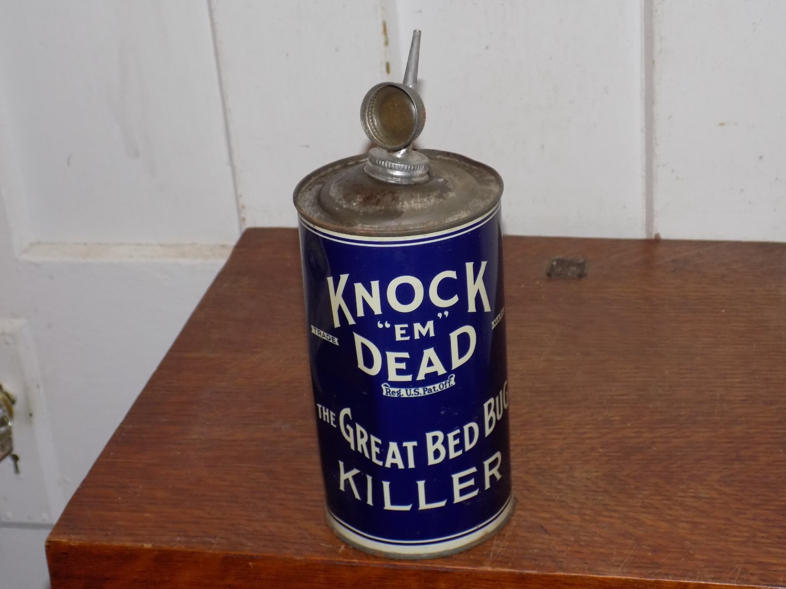 Vintage Knock em Dead Bed Bug Killer 1 Quart EMPTY Can