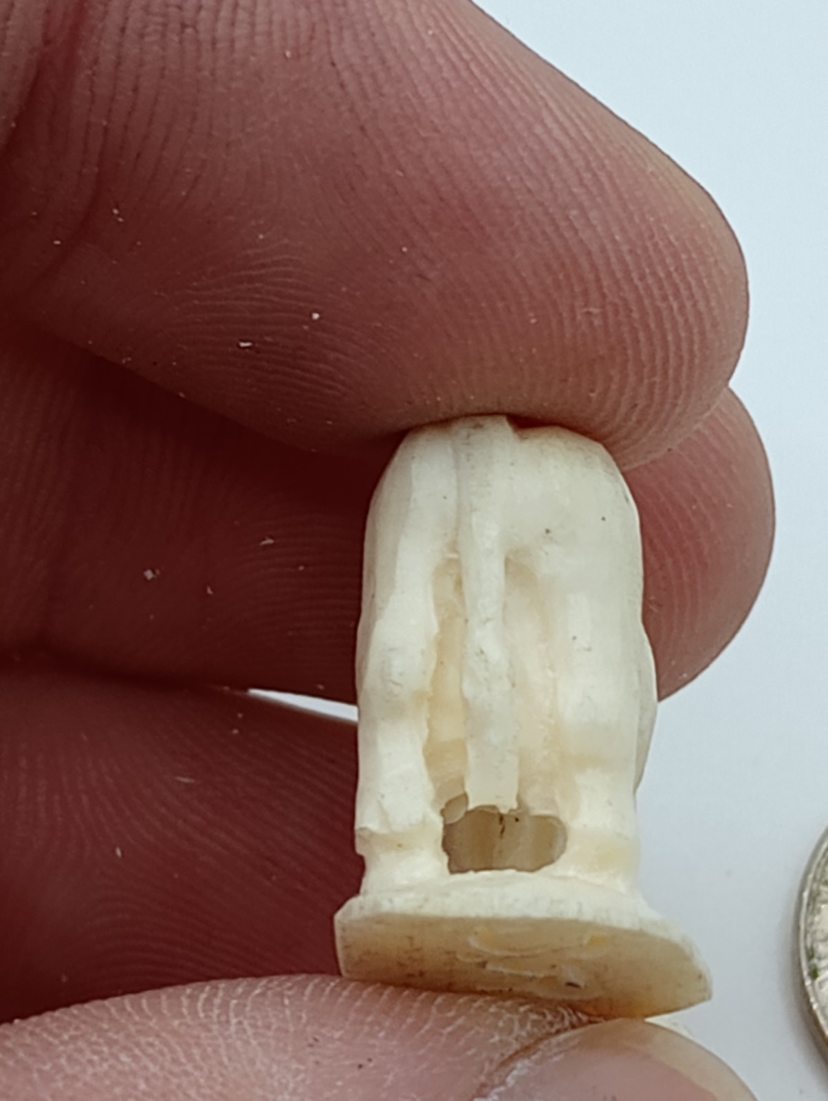 Bovine Bone Hand Carved Cow Figurine Made In USA Collector Item Farm Animal Gift