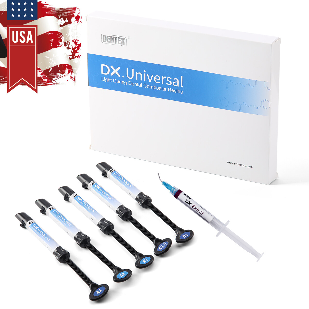 Dentex Dental Cure Light Composite Resin Adhesive Kit / LED Curing Light
