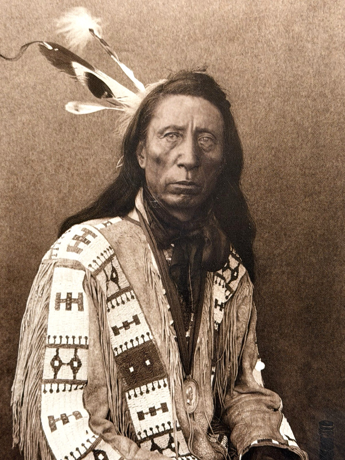 Vintage Native American Indian Portrait of Jack Red Cloud Chief of Oglala Sioux