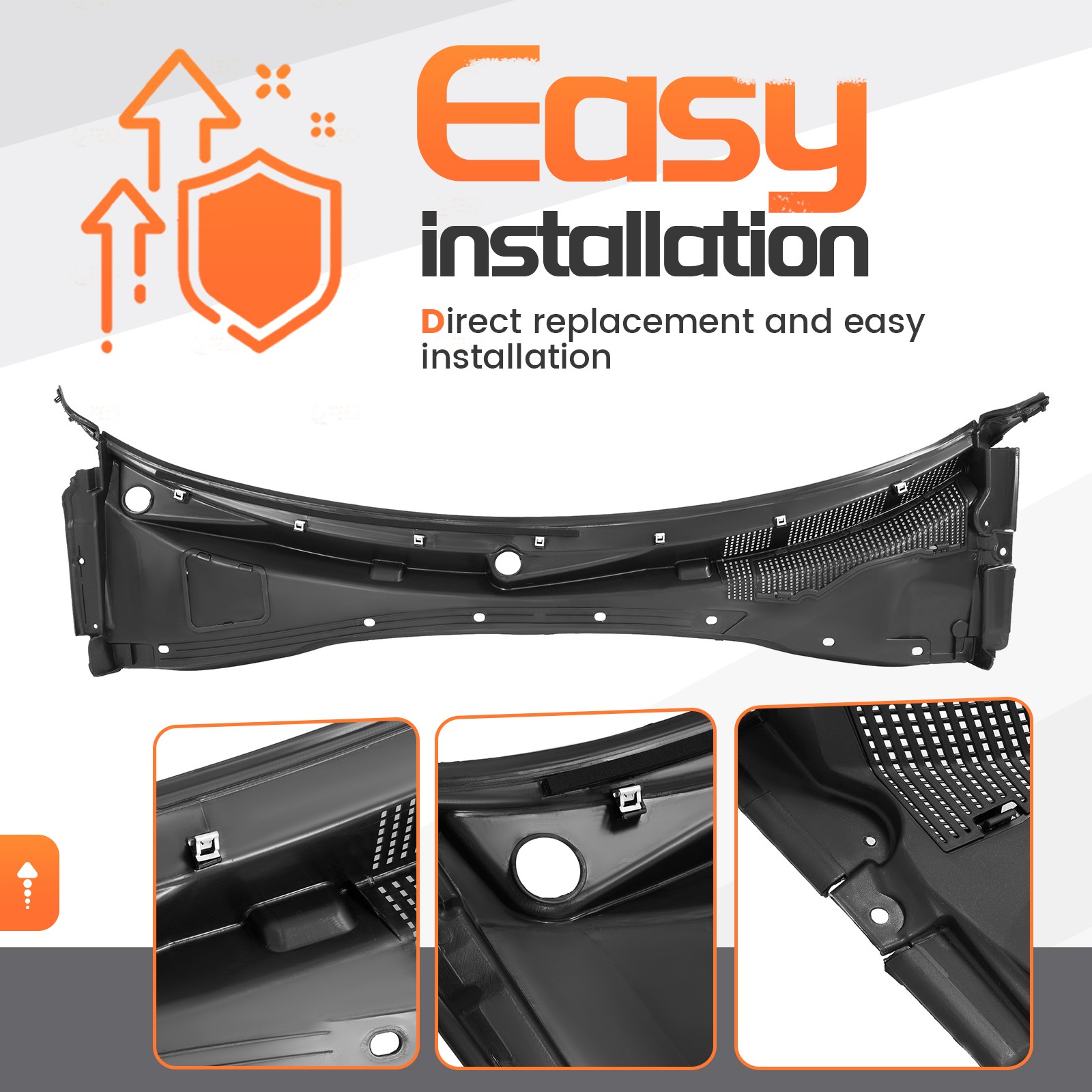 Front Windshield Cowl Vent Grille Cover Panel For 12-23 Dodge Charger 57010314AI