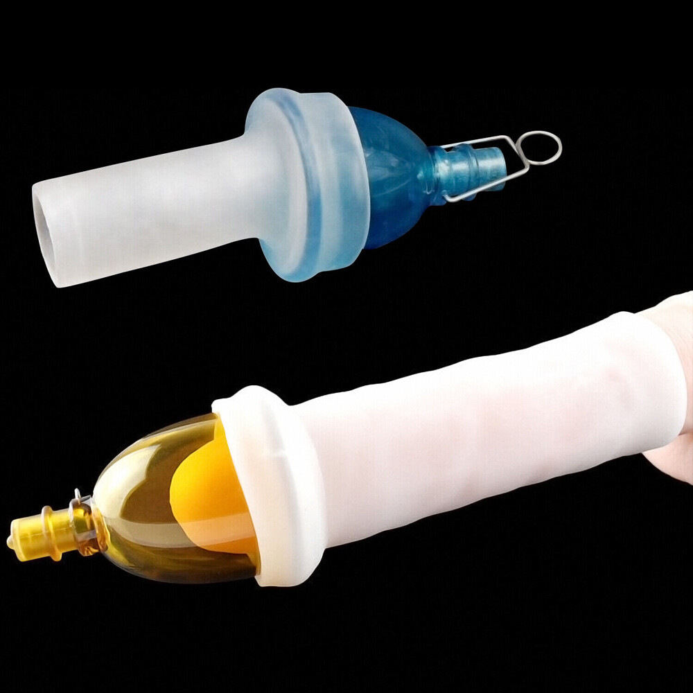 2PCS Set Penis Silicone Sleeve for Extender Stretcher Max Vacuum Enlargement USA