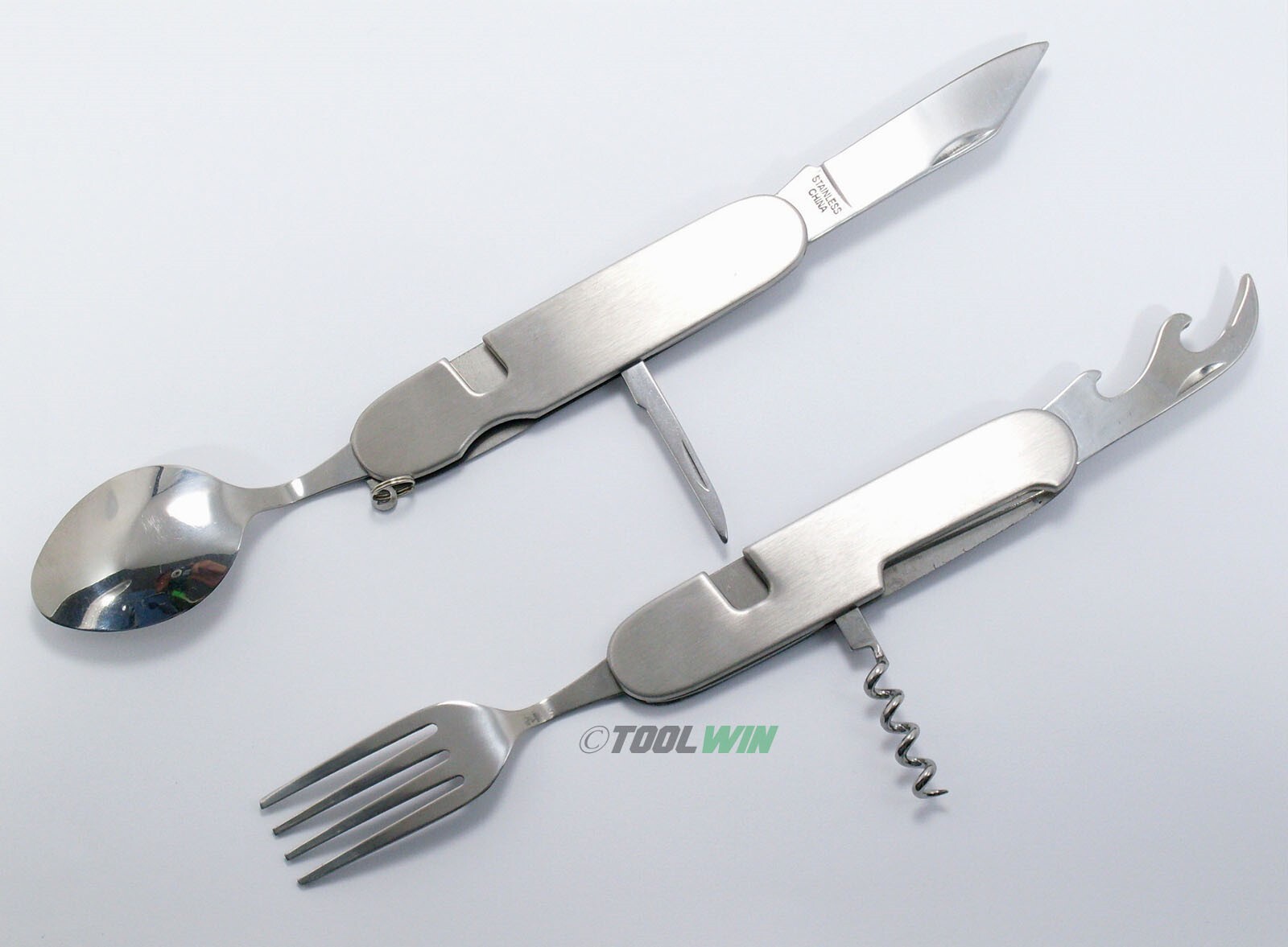 Camping Eating Utensil Set Folding Emergency Cutlery Knife Fork Spoon Kit
