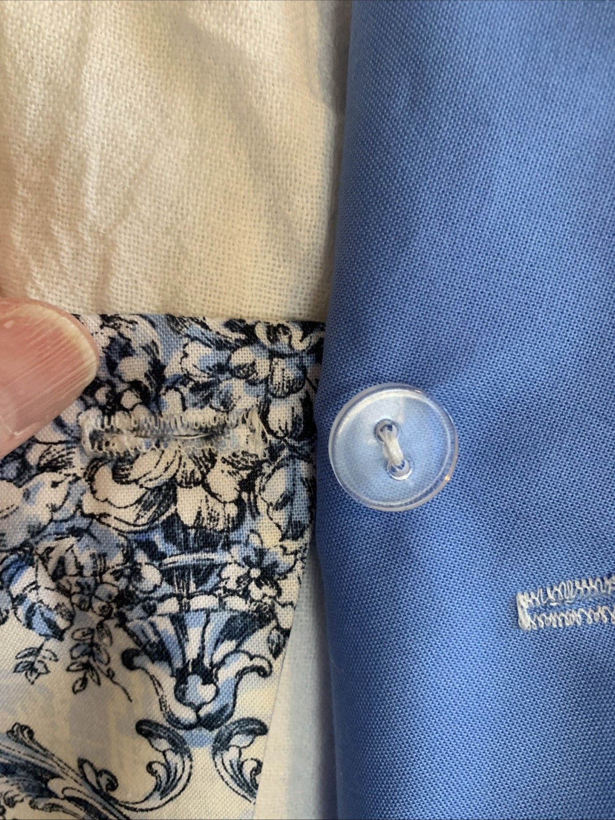 Outlander, Colonial, Light Cotton Print Polonaise Over Dress Gown. Medium, NWOT