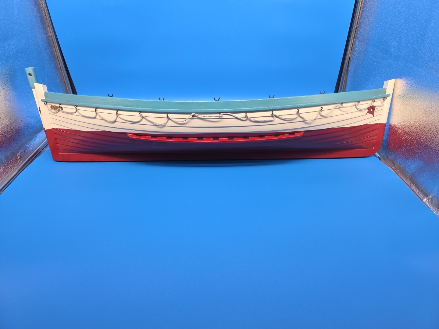 Vintage RMS Titanic Lifeboat No. 14 Replica 32" Wooden Model + Stands VERY NICE!