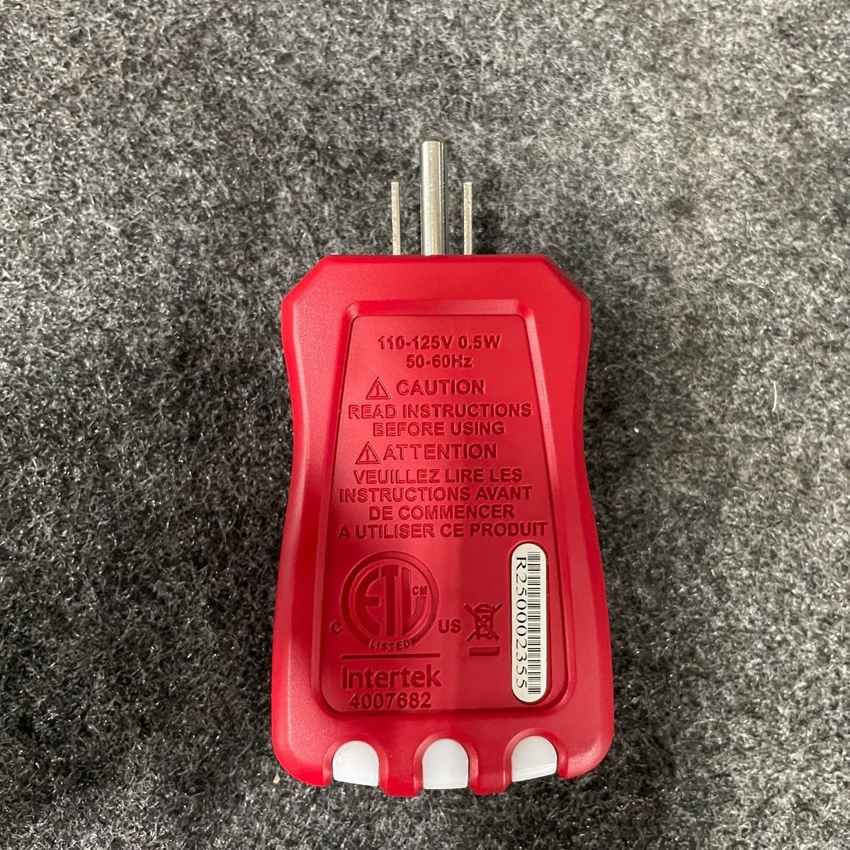 INTERTEK Circuit Breaker Finder And GFCI Socket Tester 110-125V 0.5W 50-60Hz