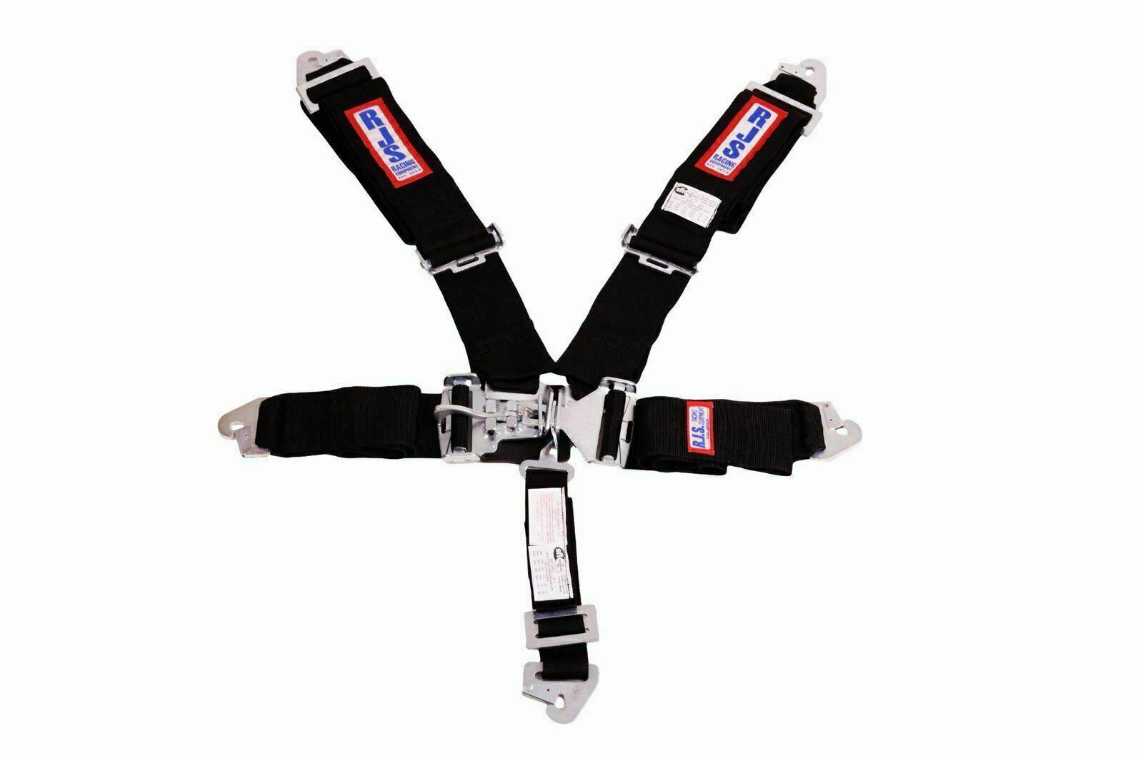 RJS RACING SFI 16.1 5PT LATCH & LINK HARNESS BELT BLK 50502-18-06-CSE SNAP