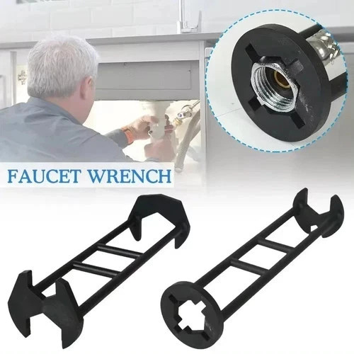 Multifunctional Sink Wrench Set, 2-Pack Basin and Faucet Wrench Tool with Fou.