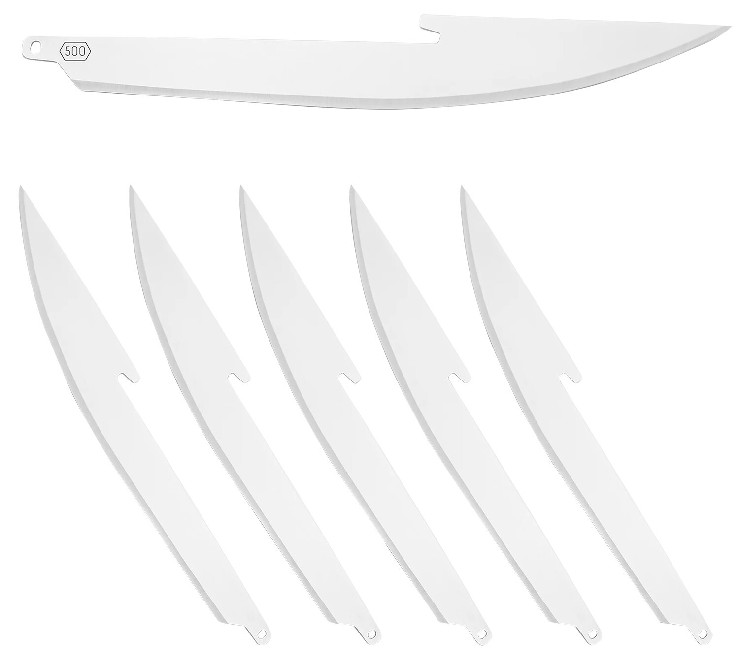 Outdoor Edge RR506 Replacement Blades 500 6 Blades, Boning/Fillet 5" 420J2 SS Bl