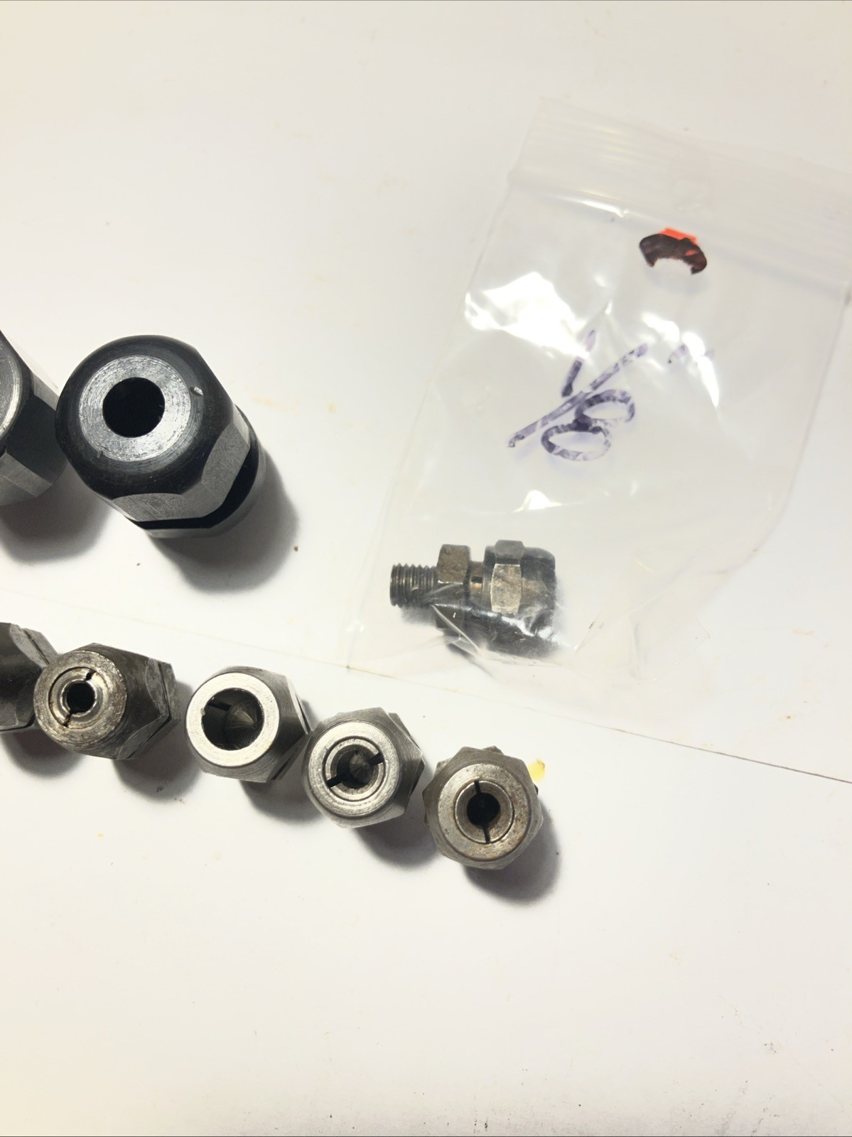 Vintage Aircraft Aviation Tool Threaded Angle Drill Bit Reamer Collets Holder