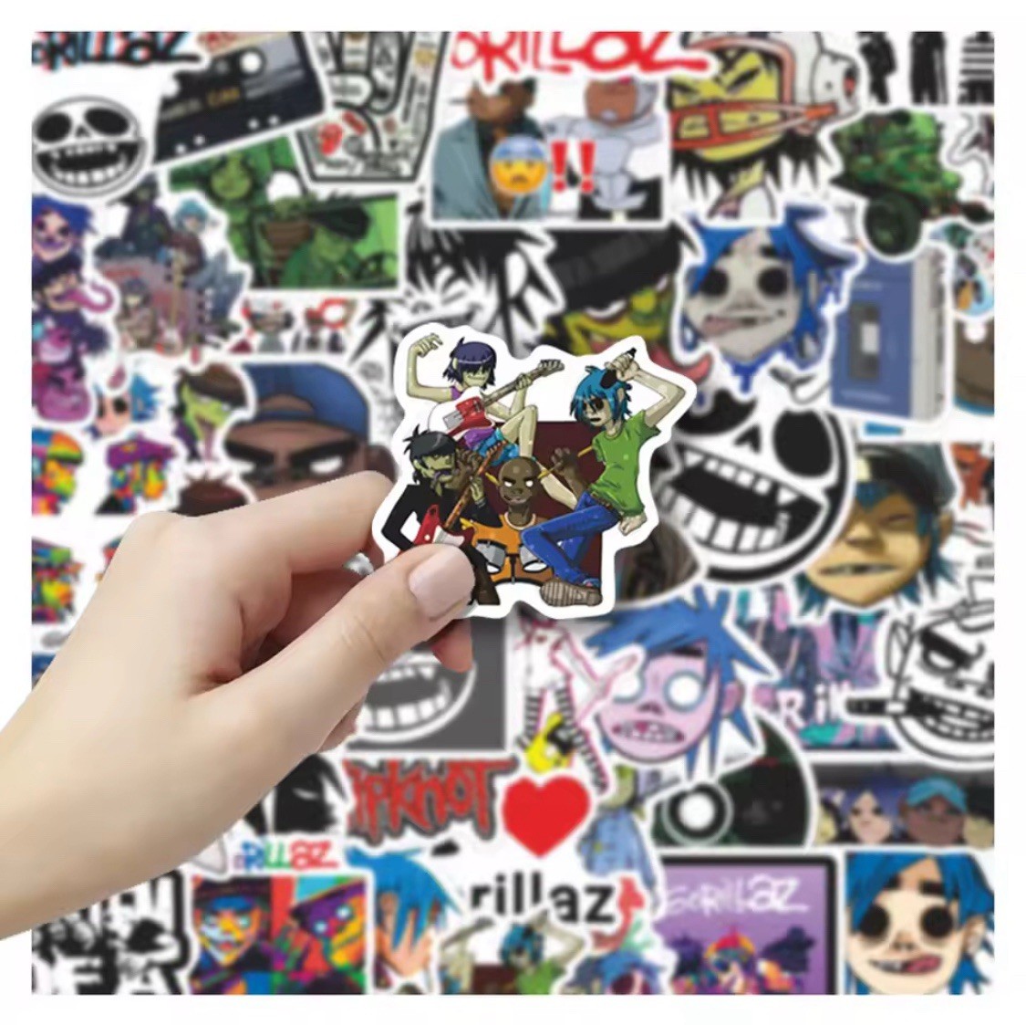 25 Piece Mix Lot 2” Gorillaz Stickers, Music, Band, Water Bottle Decal FREE SHIP