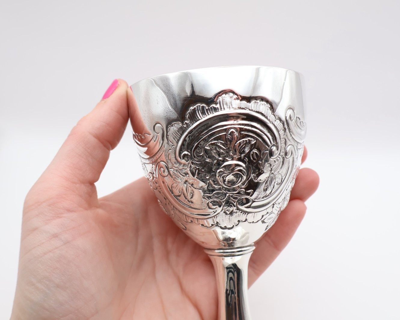 Fabulous Antique Georgian Solid Silver Goblet Hallmarked London 1796