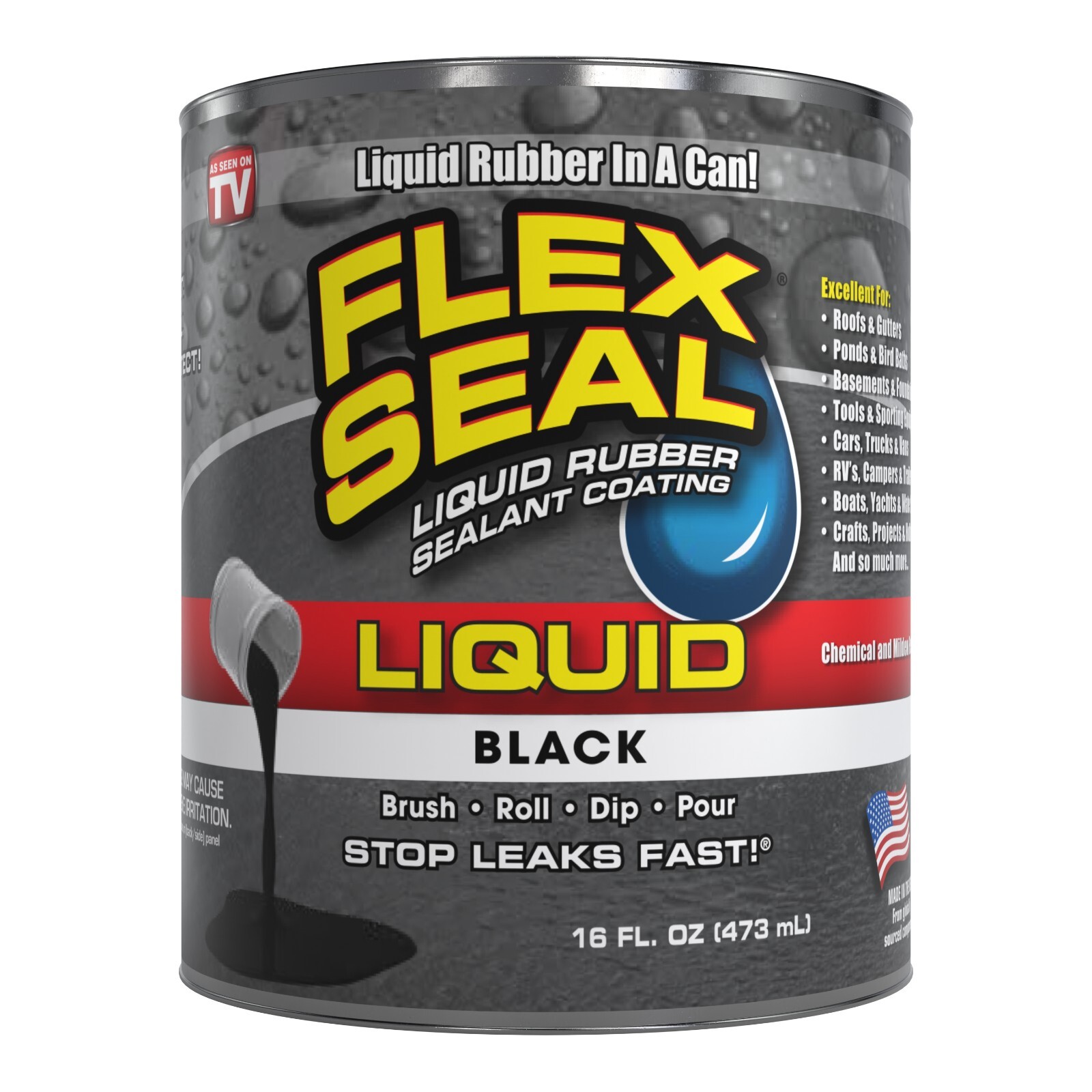 Flex Seal Liquid, Rubber Coating Sealant, Waterproof, Flexible and Breathable