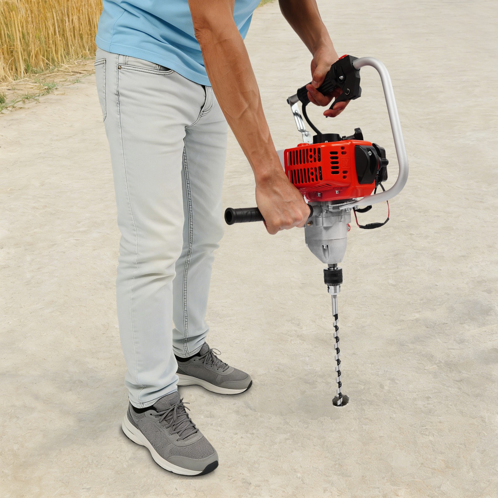 Gas Post Hole Digger Portable Auger Drill Machine For Fencing Landscaping