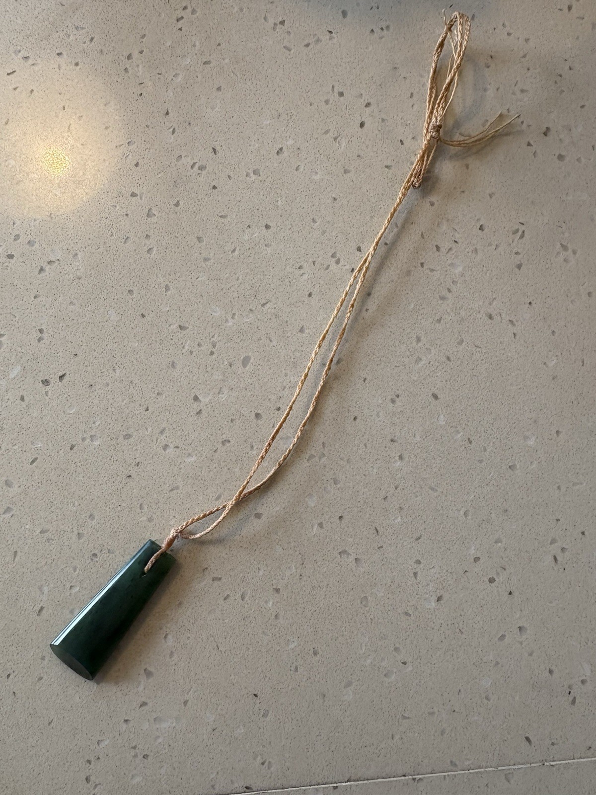 Hand Carved Big Sur Jade Toki Pendant - California Nephrite - 6cm Large Adze