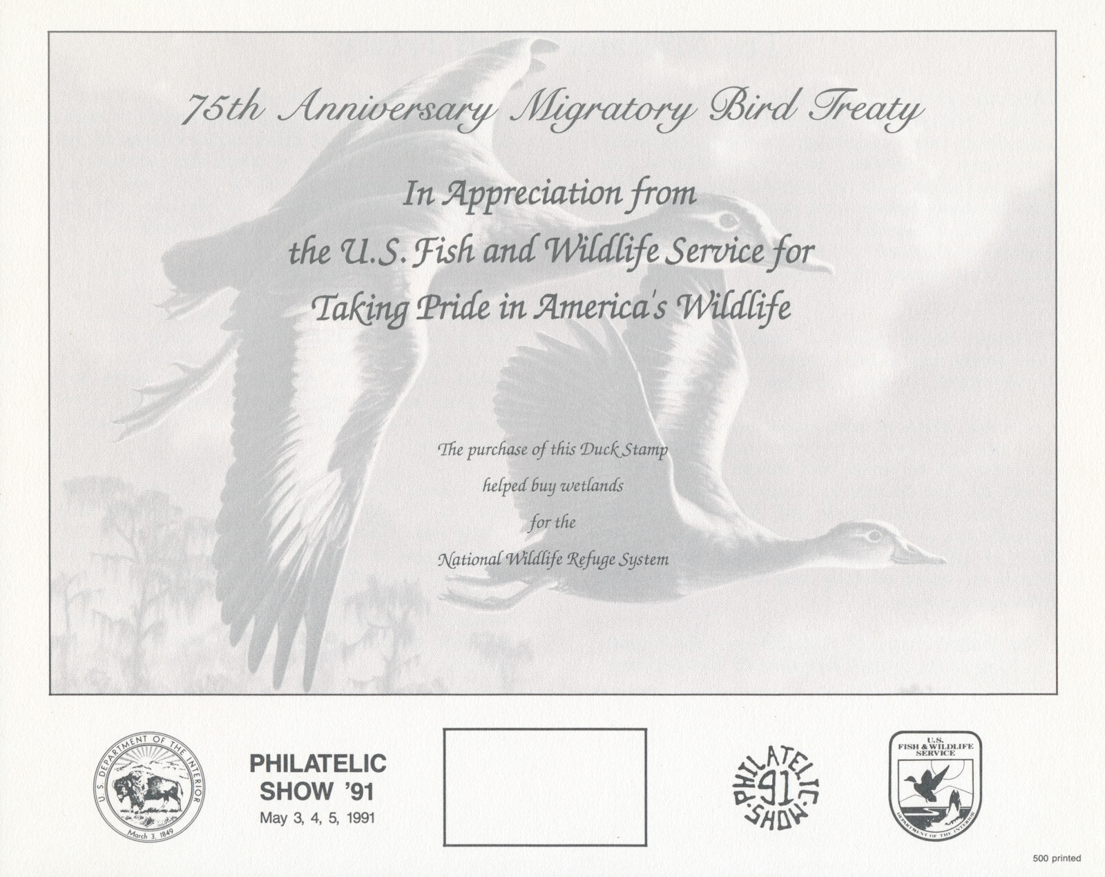 2 Duck Stamps & 23 U.S. Fish & Wildlife Appreciation Souvenir Cards 1975-1997 US