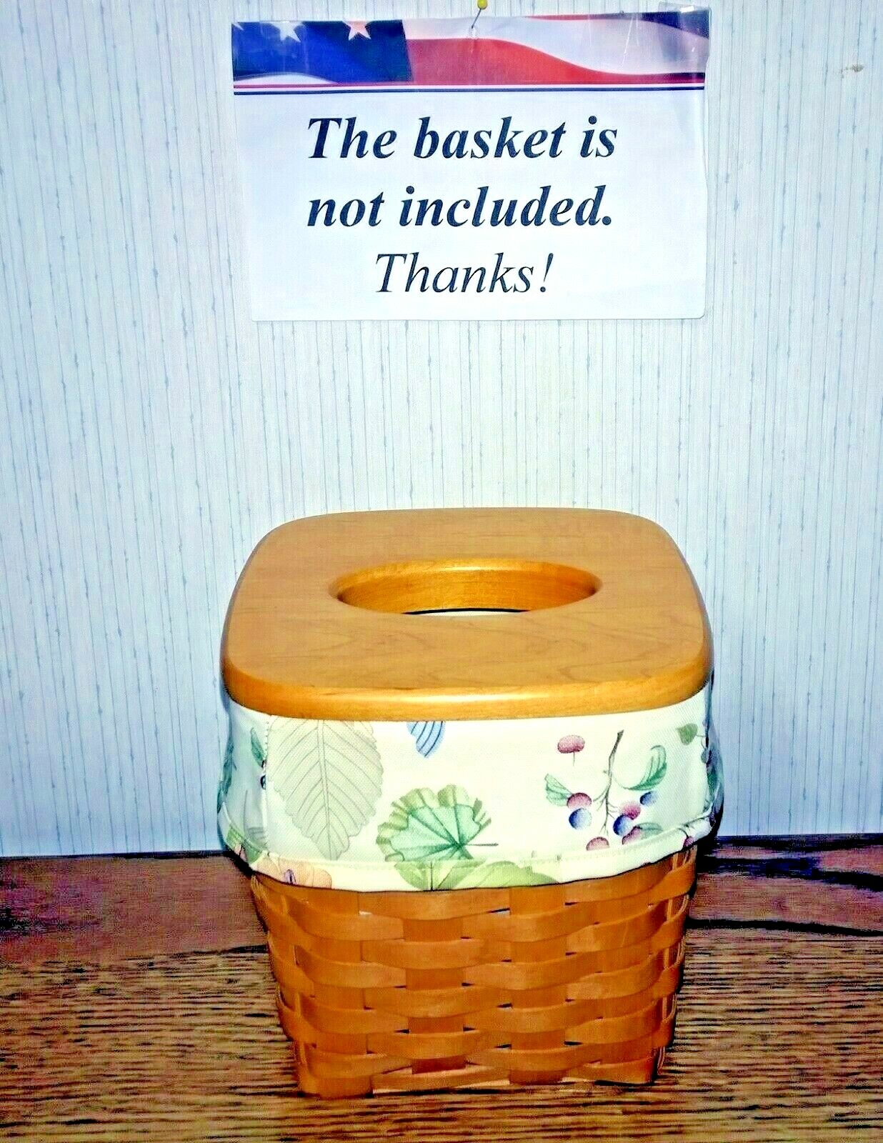 Crazy Good Tall Tissue Basket Liner from Longaberger Botanical Fields fabric!