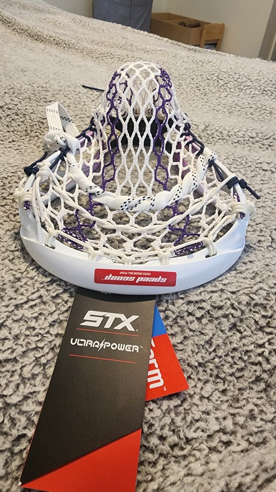 Custom Dyed and Strung STX Ultra Power - black - purple - white fade