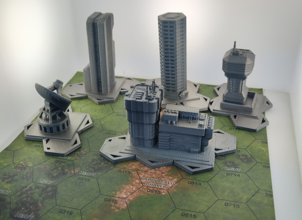 Cyberpunk hex set 2 6mm terrain FAST SHIP|Alternate Wargaming Miniature