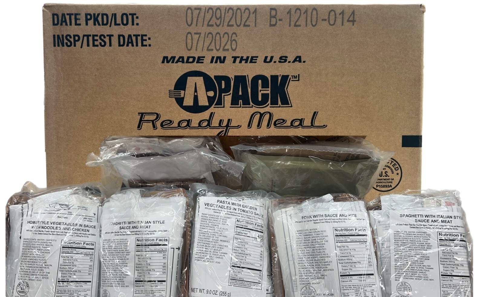 APack Mre Ready To Eat Reduced Sodium - Case of 12 7/26 insp date! apack A Pack