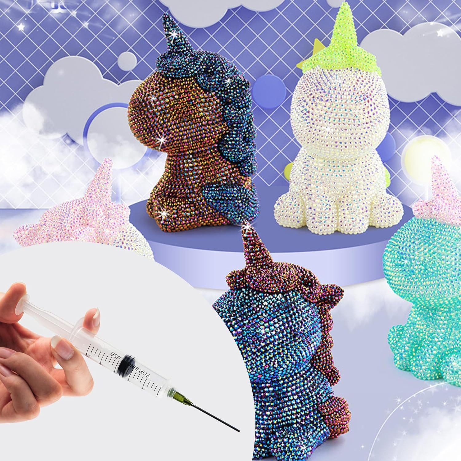 10ml Glue Applicator Syringe with 14G/16G/18G Blunt Tips – For Ink, Epoxy, Craft