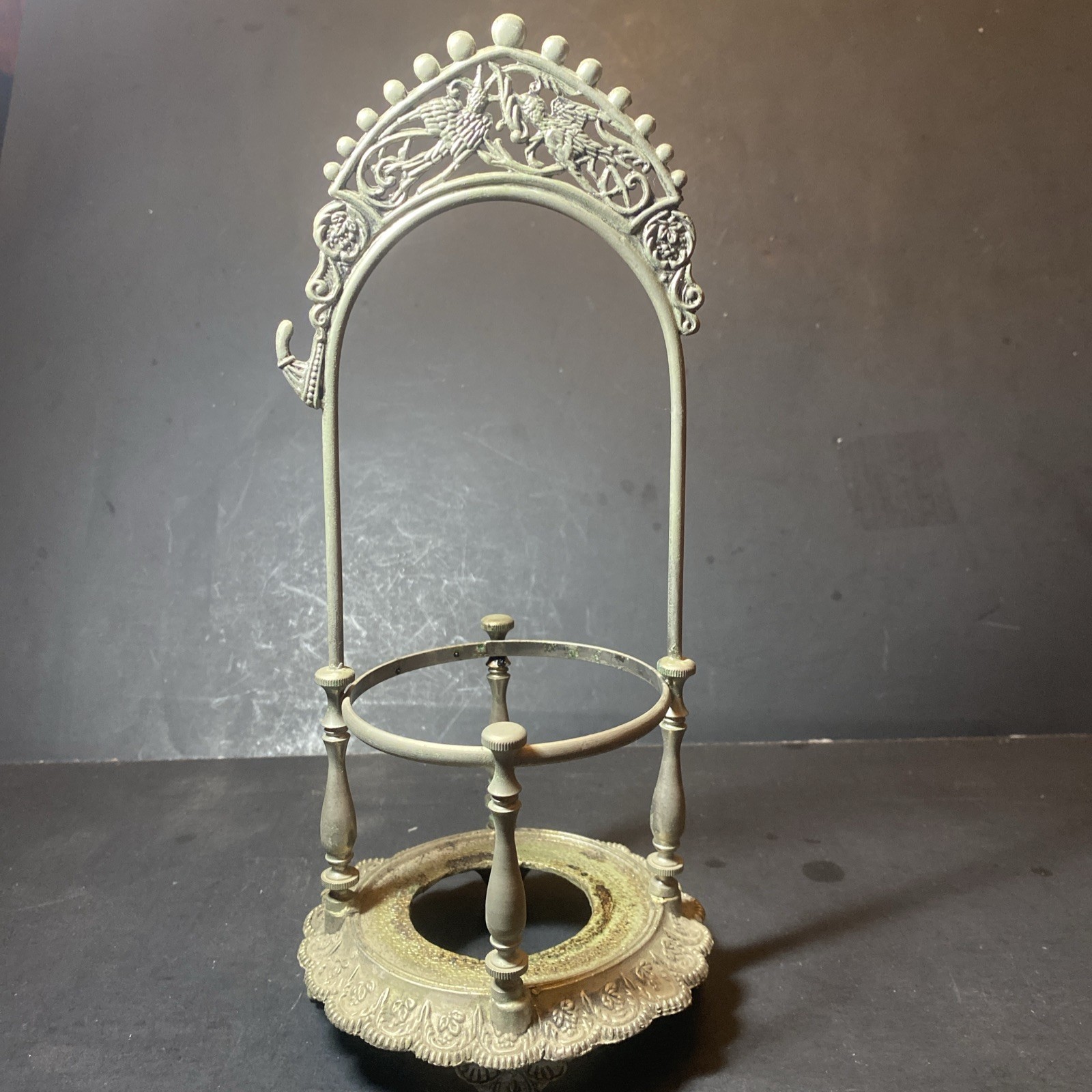 Antique Victorian Silverplated Bird & Floral Motif Frame. Taxidermy Stand Idea.