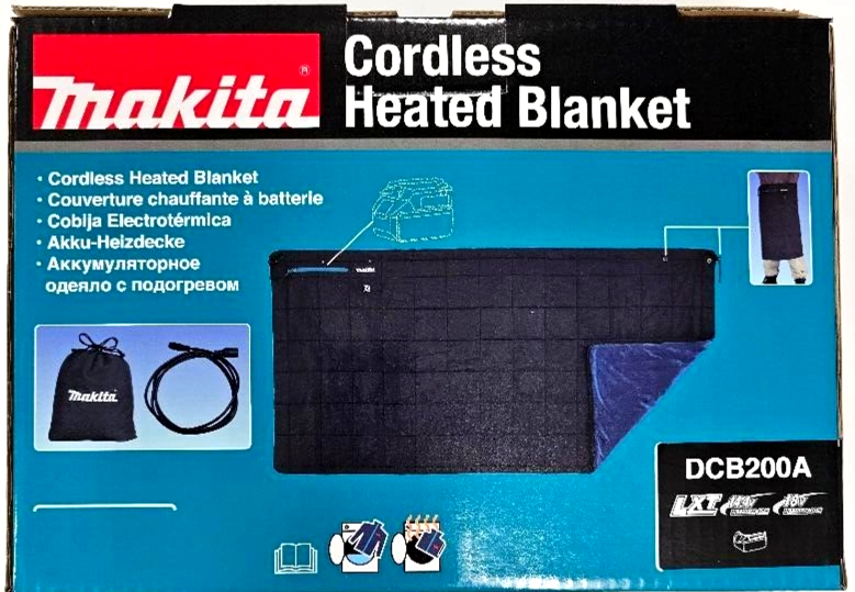 New Makita DCB200A Heated Blanket Cordless Battery Powered 18V 18 Volt LXT