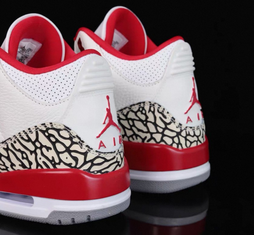 Men's Jordan 3 "Cardinal Red" Retro Mid Top Basketball Shoes Us Size7-12