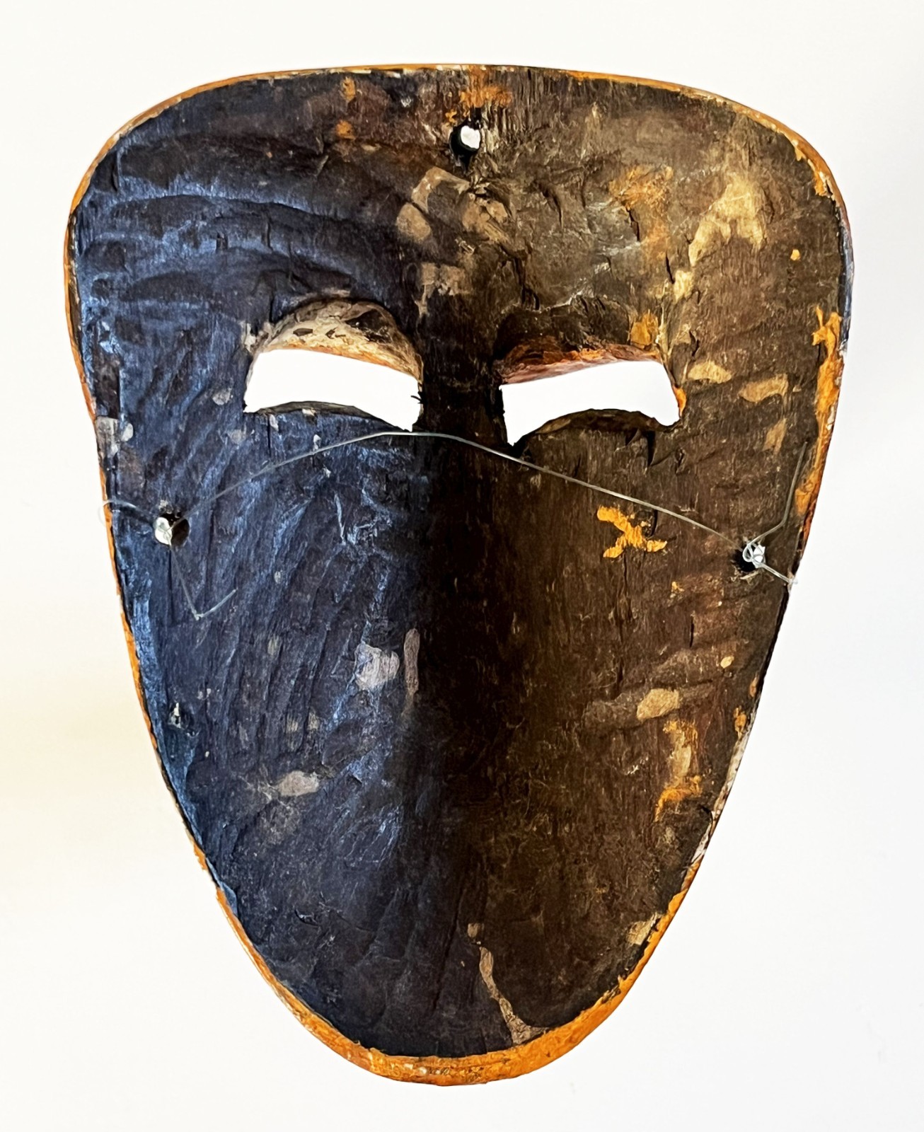 VTG MEXICAN GUERRERO FOLK ART HAND CARVED WOOD MORO CHINO CULTURAL DANCE MASK