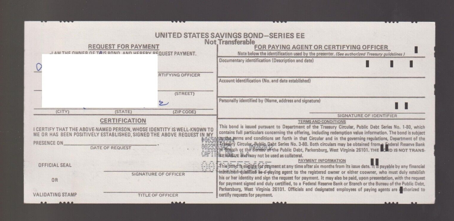 1983 UNITED STATES $75 SAVINGS BOND Crisp Truman Philadelphia