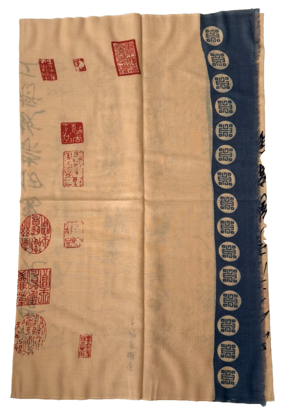 National Palace Museum Cashmere Scarf Calligraphy Hui-tsung Sung Dynasty New