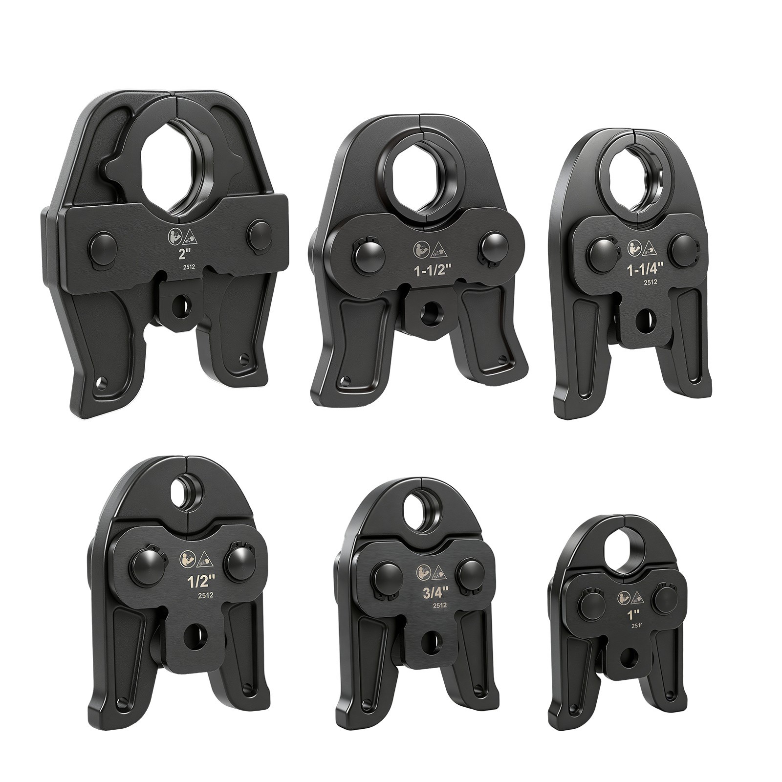 1/2" -2" Pro Press Tool Pipe Crimping Kit Press Tool Battery Kit with 6 Jaws