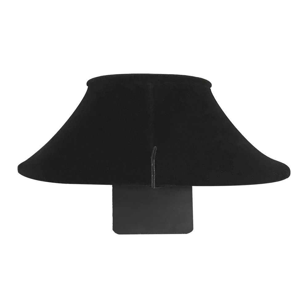 8"L x 8-1/4"W Black Velvet Necklace Pendant Chain Link Jewelry Display Holder