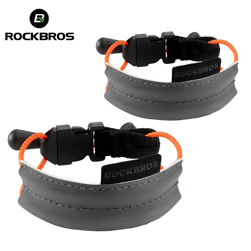 ROCKBROS Reflective Cycling Bands Bike Pant Leg Strap Bicycle Pant Clips 1Pair