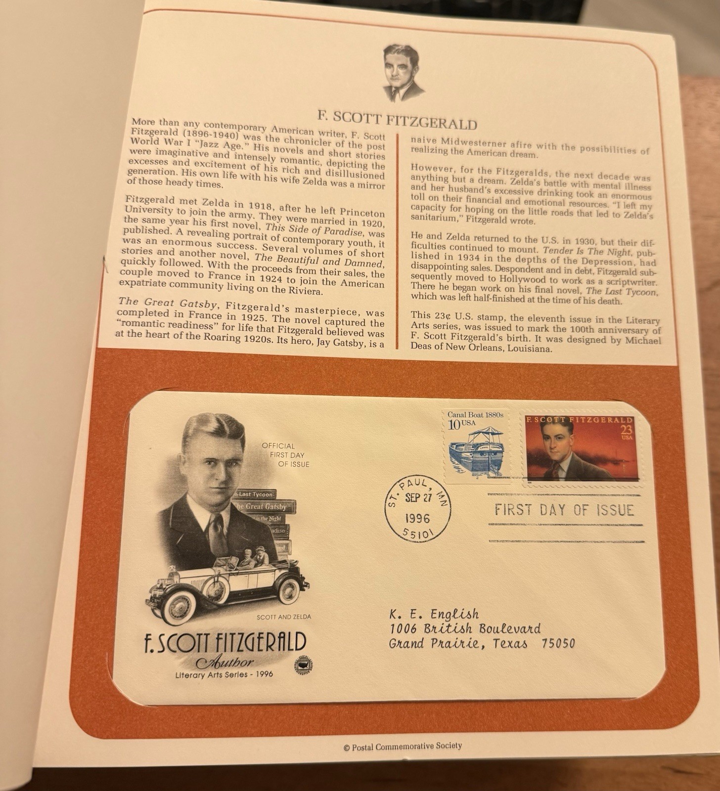 Postal Commemorative Society Binder U.S. First Day Covers 1993-1996 212 Covers