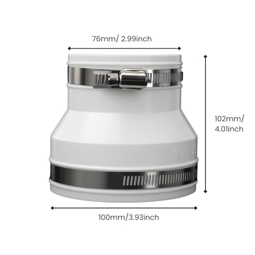 Round to Round Dryer Duct Adapter Recessed Hose Connector with Stainless Steel
