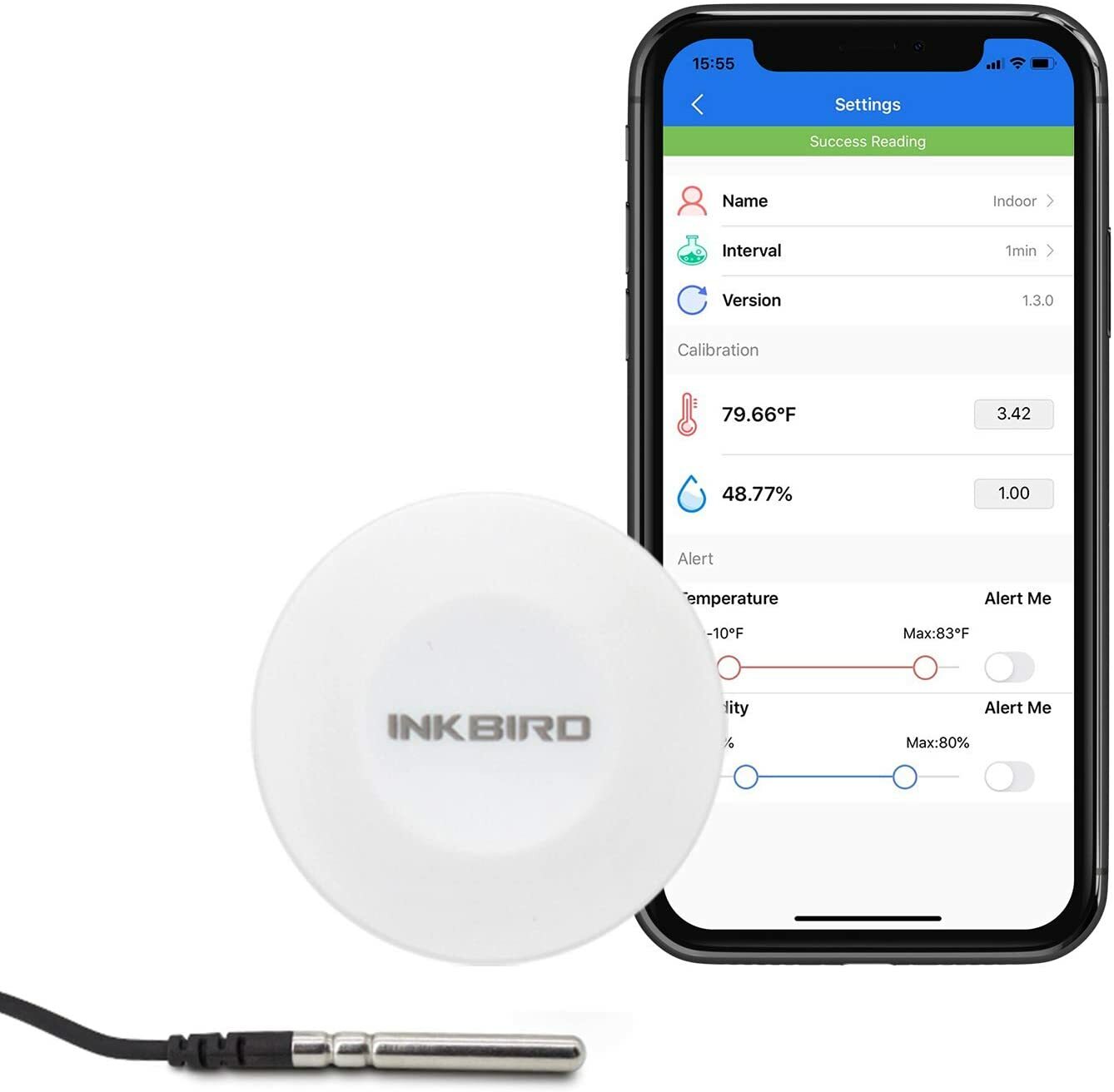 Inkbird IBS-TH1 Thermometer Hygrometer Wireless Temperature Recorder Bluetooth