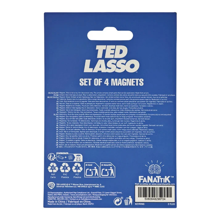 Ted Lasso Set of 4 Magnets - Roy Kent, Believe and more!