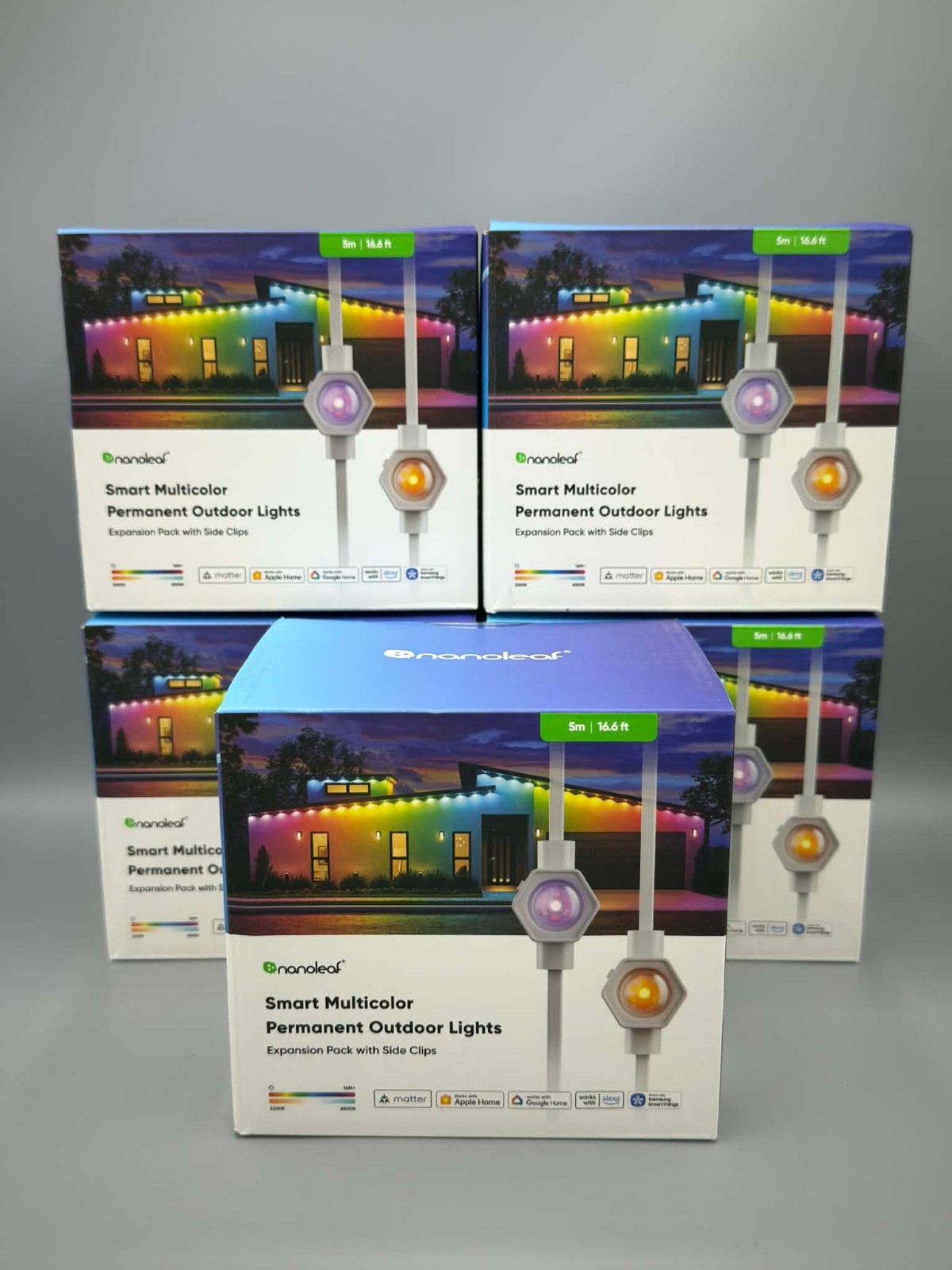 Nanoleaf Smart Multicolor Permanent Outdoor Lights Starter Kit 16.6 FT