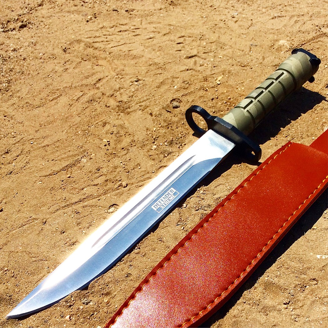 13.5" Military Survival Rambo Fixed Blade Hunting Knife Bayonet Tactical Bowie