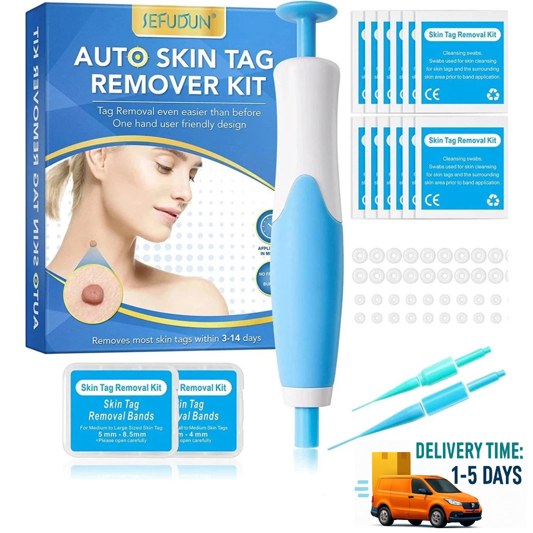 Auto Micro Skin Tag Remover Device Kit Safe Painless Removal 2-8 mm Band Tool