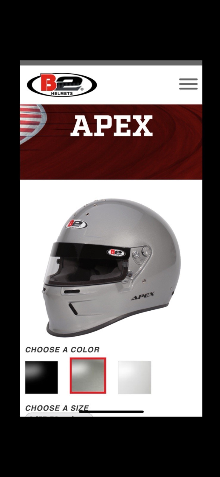 Helmet B2 Apex All Sizes Available Sae 2020 .