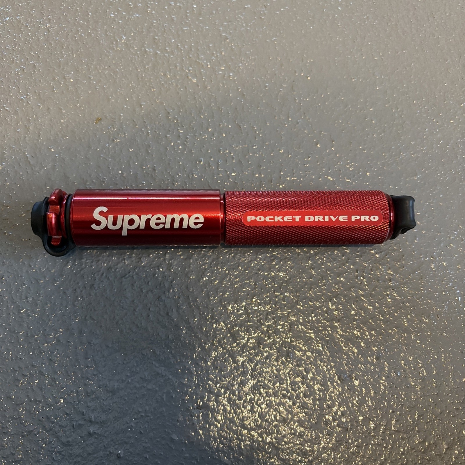 NEW Supreme x Lezyne Pocket Drive Pro Bike Portable Pump, 2021 SS21 Red Chrome