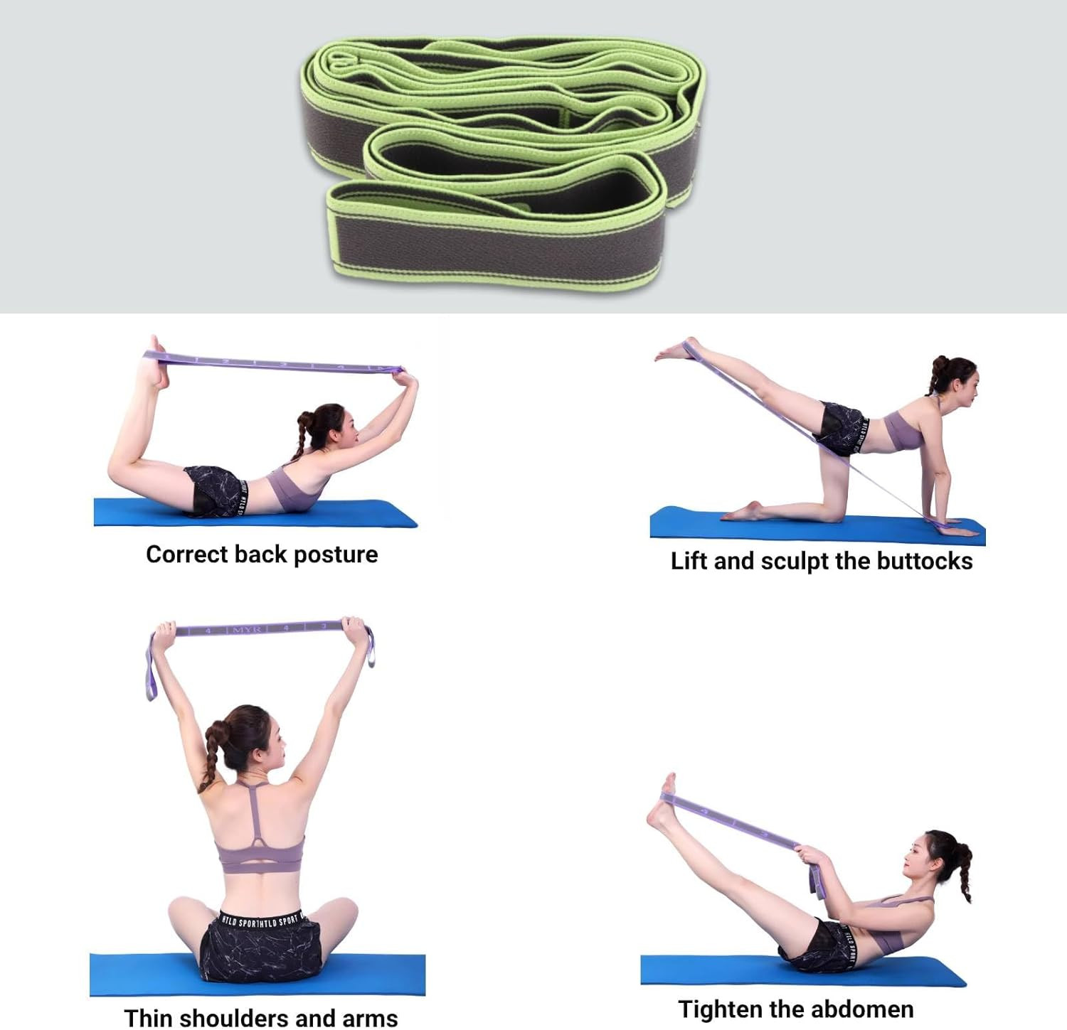 Stretch Band Strap Number Elastic Stretching Strap Exercise Bands Yoga Equipment