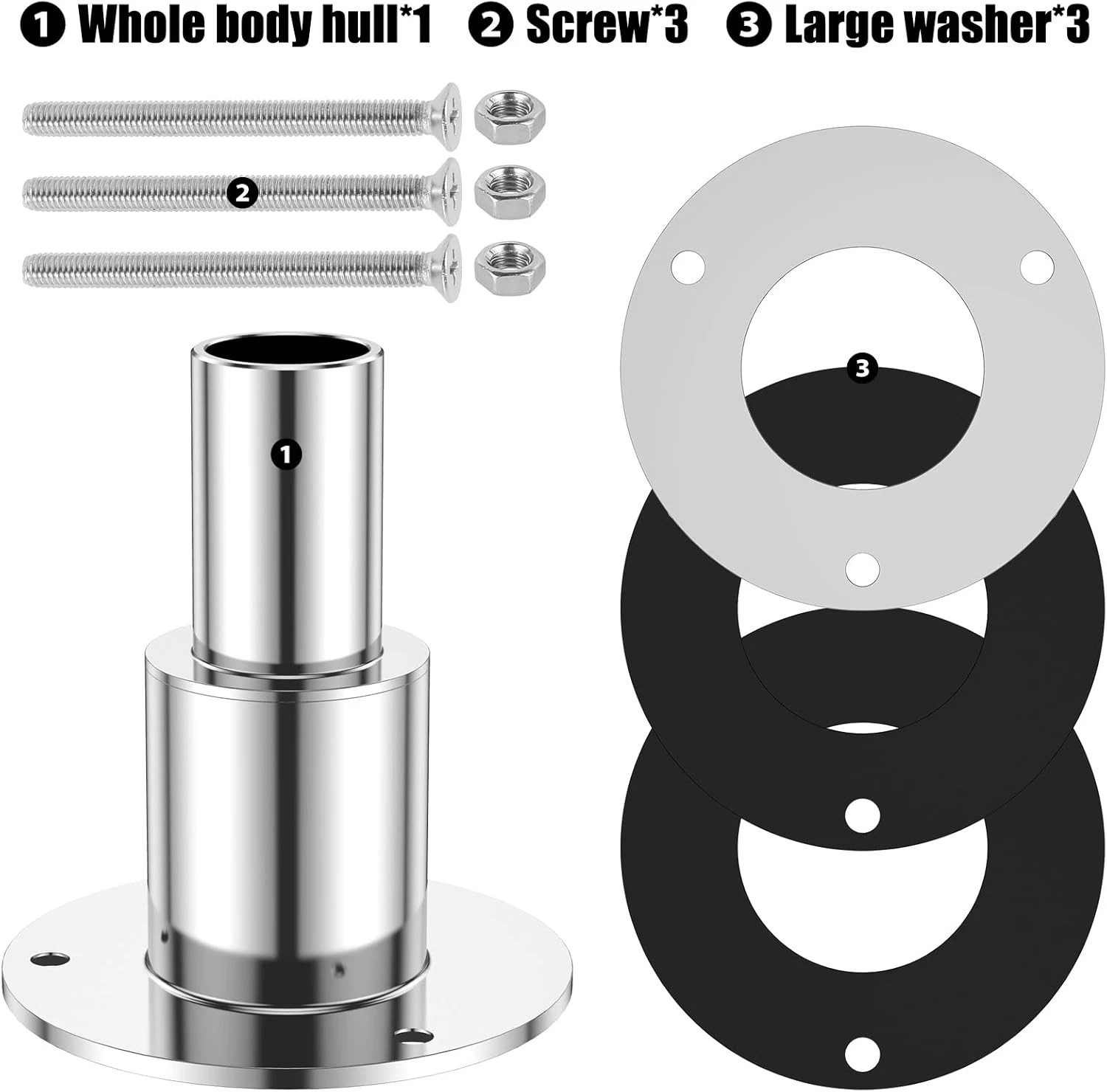 For Diesel Heaters 316 Stainless Steel Thru Hull Exhaust Fittings 24mm Pipe Tube