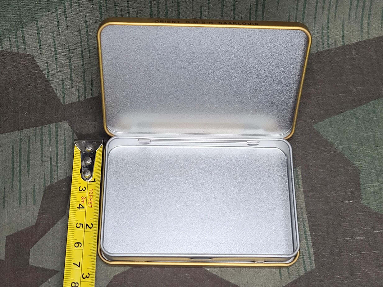 Reproduction WWII German Halbe Fünf Cigarette Tin Replica New Made Tobacciana