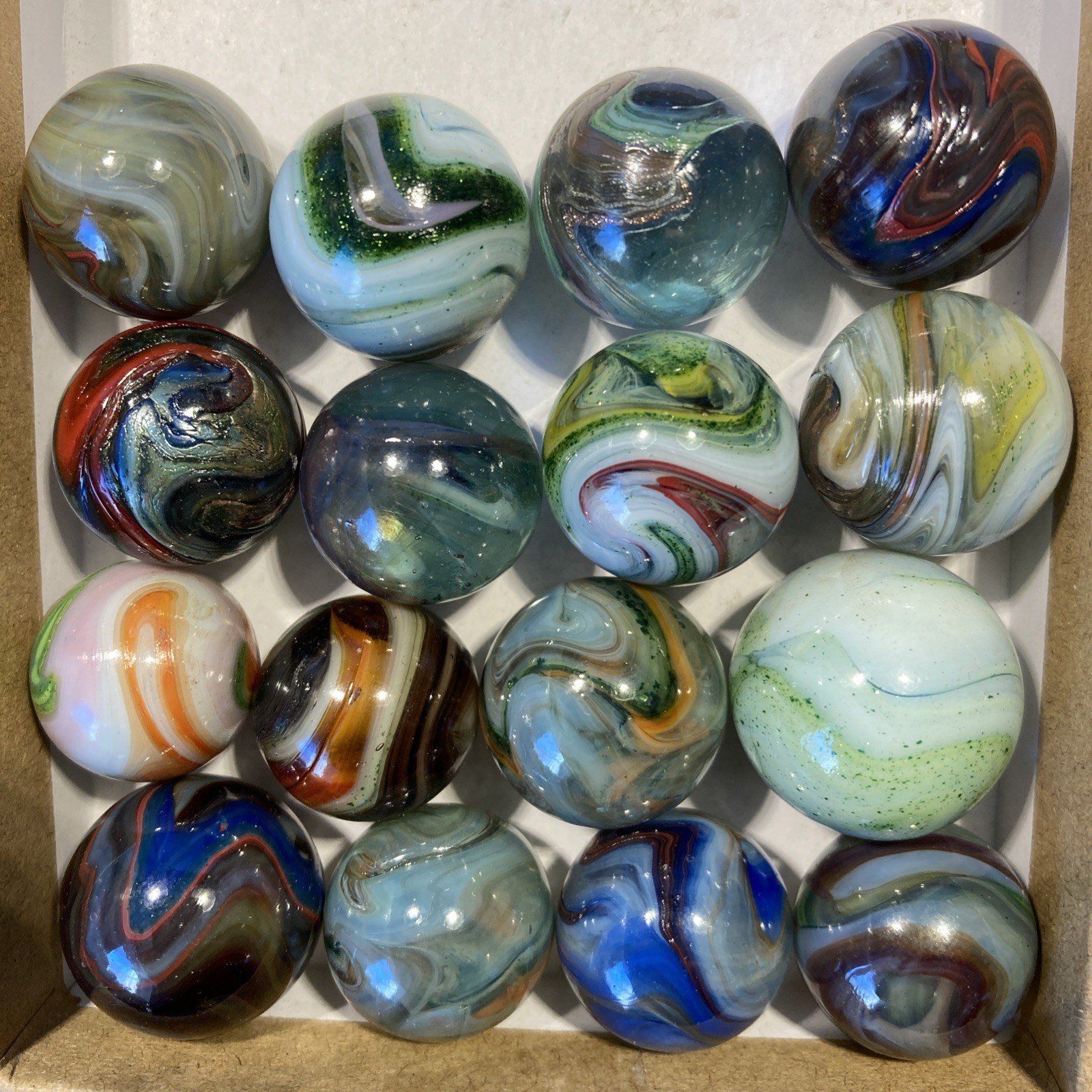 16X D.A.S. Mixed Runs Marbles Oxblood Adventurine!! Blemished Beauties! Mm2