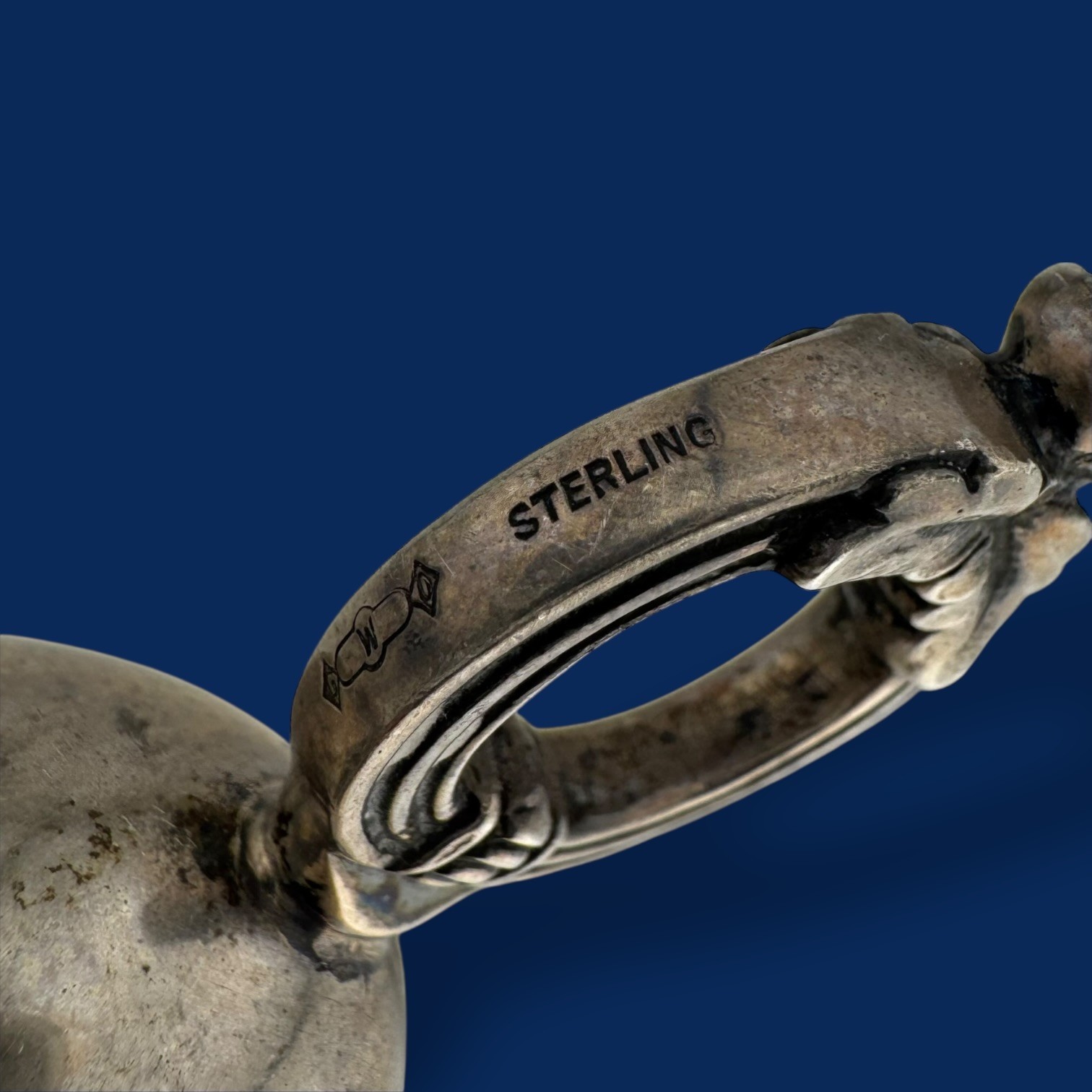 Vintage 1952 Sterling Silver Bell Monogrammed 103.7g 3.5” Tall