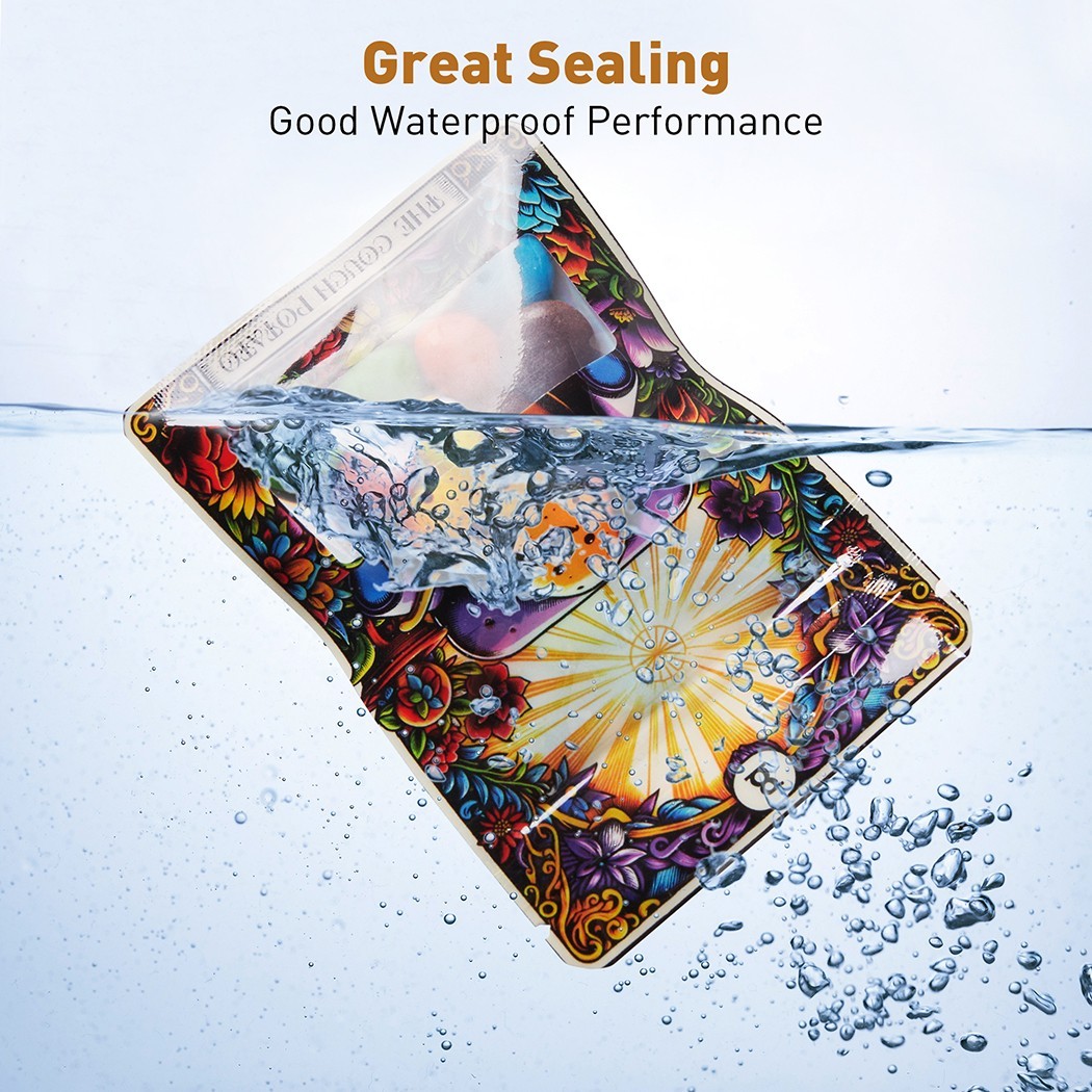 100pcs Resealable Zip Lock Mylar Bags, 7X10cm Smell Proof 1g Flower Storage Bag